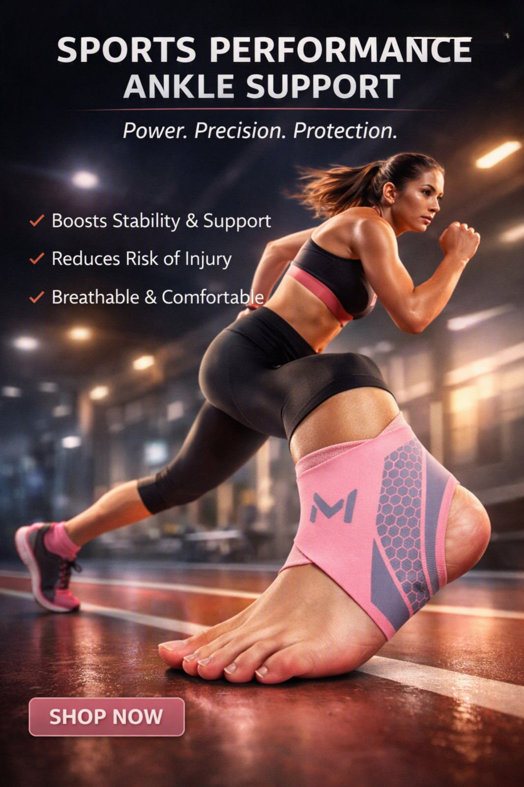 Ankle Support Brace Compression Sleeve Sport Joint Pain Relief Foot Care Wrap