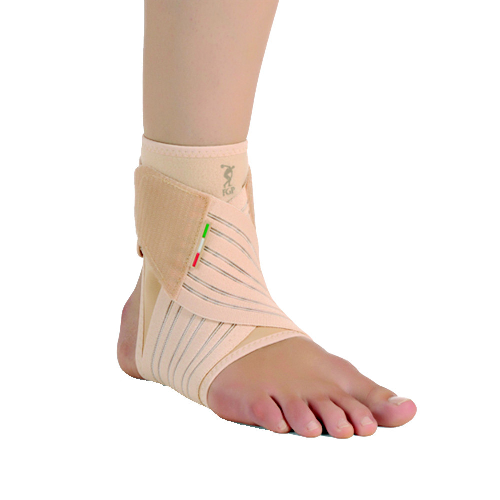 FGP Ankle Brace Ankle Brace 8Light With Ecru Skin Bandage