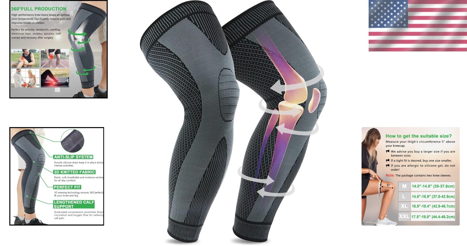 Knee Compression Sleeves – ACL & Arthritis Relief