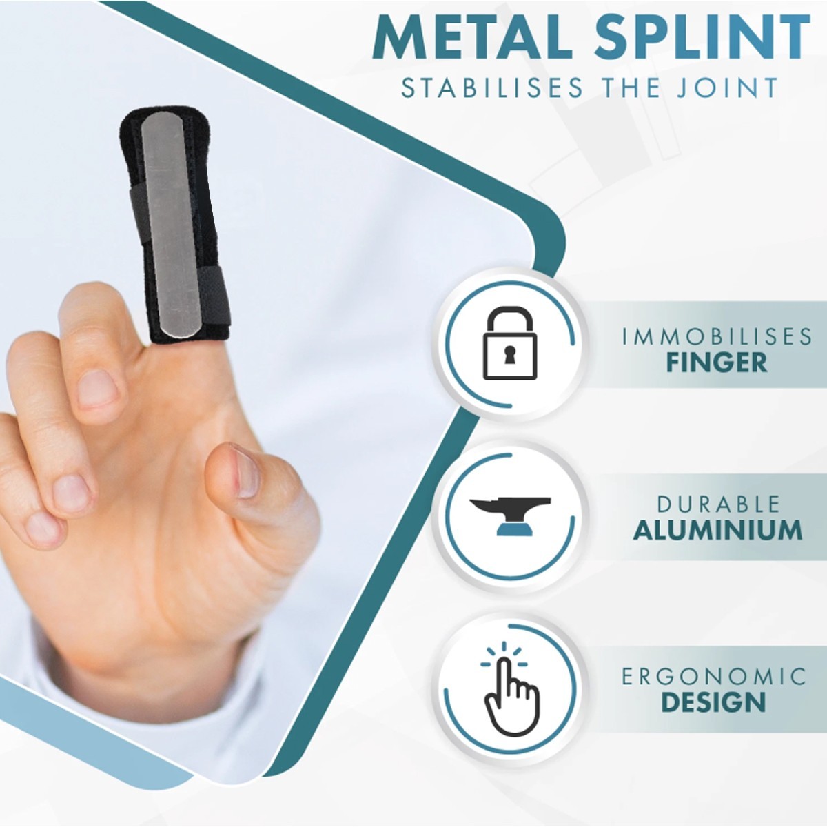 Finger Splint Support Brace Pain Relief Trigger Fixing Straightener Corrector UK