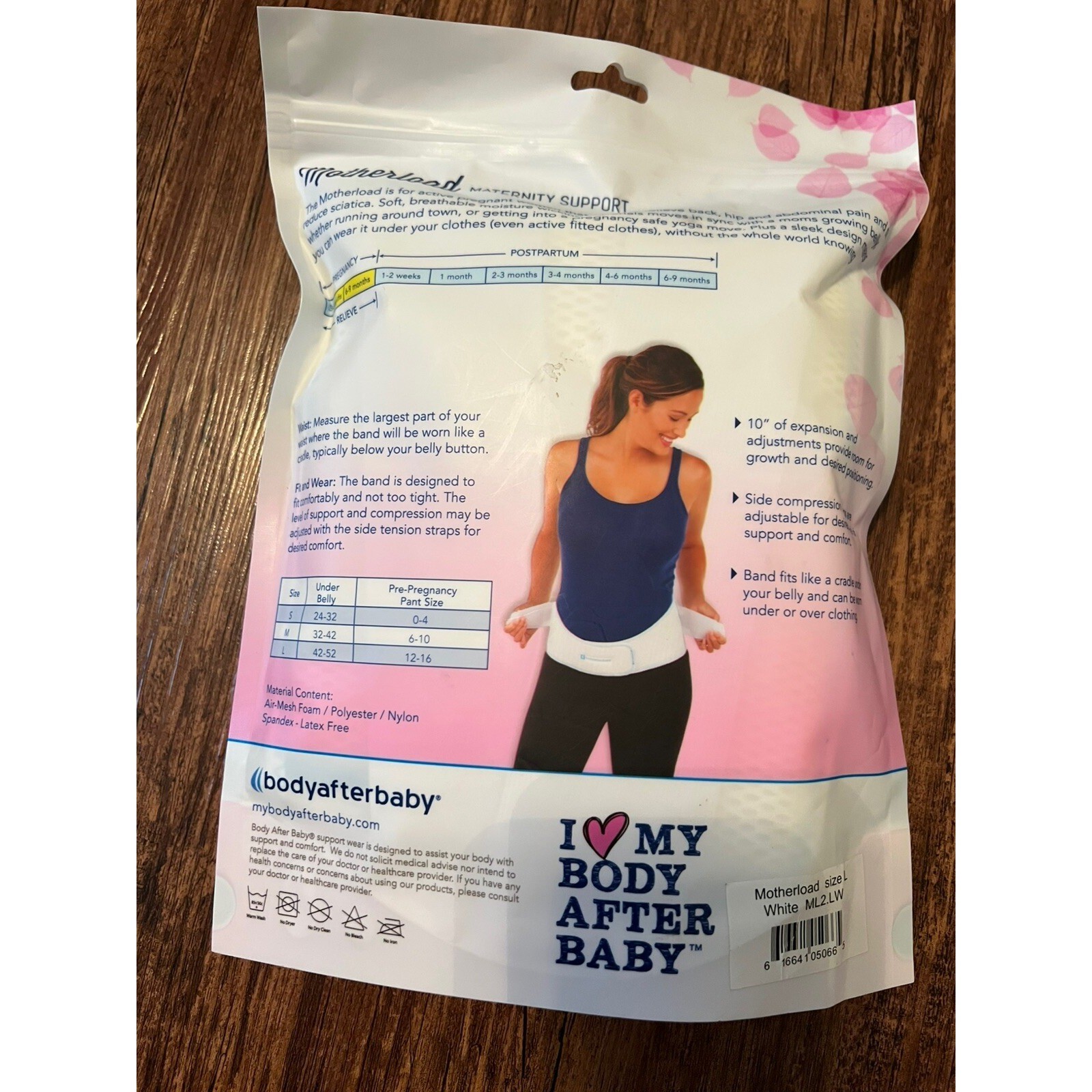 Motherload Maternity Smart Support For Active Moms Band Size L New