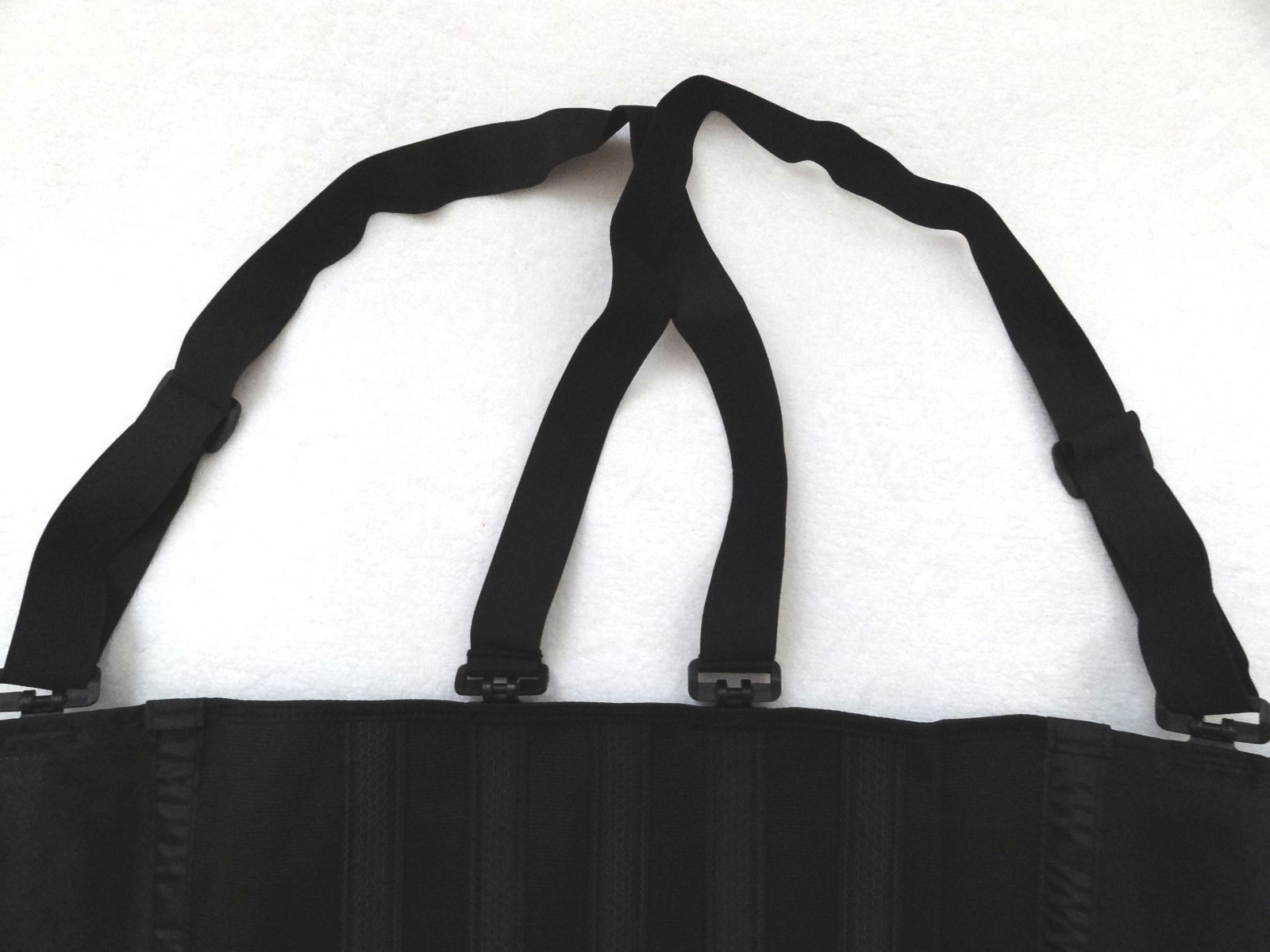 Impact 7389M Economy Back Support with Suspenders Sz. M ~ Black 5″W x 3″D x 8″H