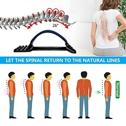 2024 Back Stretcher 4 Level Back Cracker Lower Back Pain Relief Device Adjustabl