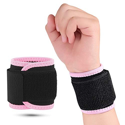 Wrist Brace, Compression Wrist Strap Support Wrist for Men & Women, Youth Pink
