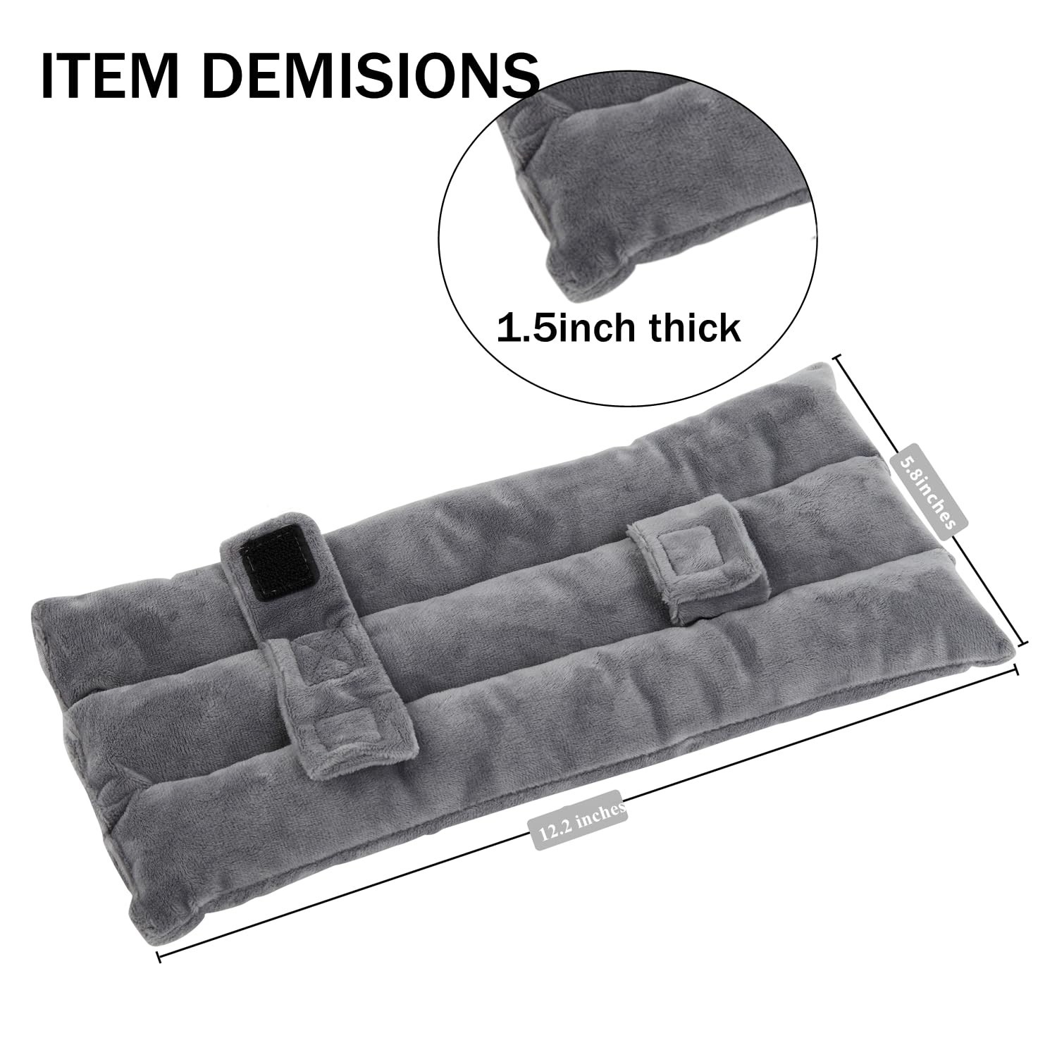 Seat Belt Pillow for Mastectomy Post-Surgery, Heart Surgery Recovery Gray