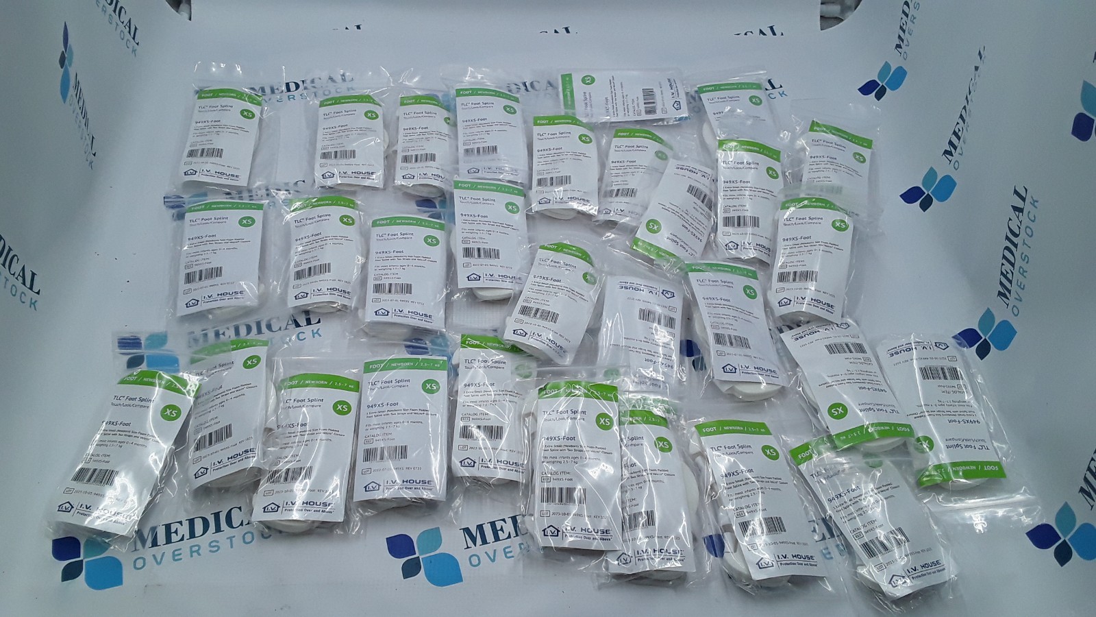 I.V. House Foot Newborn 2.5-7kg TLC Foot Splint XS REF 949XS-Foot Lot of 30