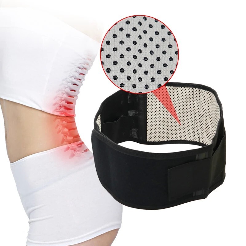 Magnetic Self Heating Lumbar Lower Back Support Brace Waist Belt Pain Relief