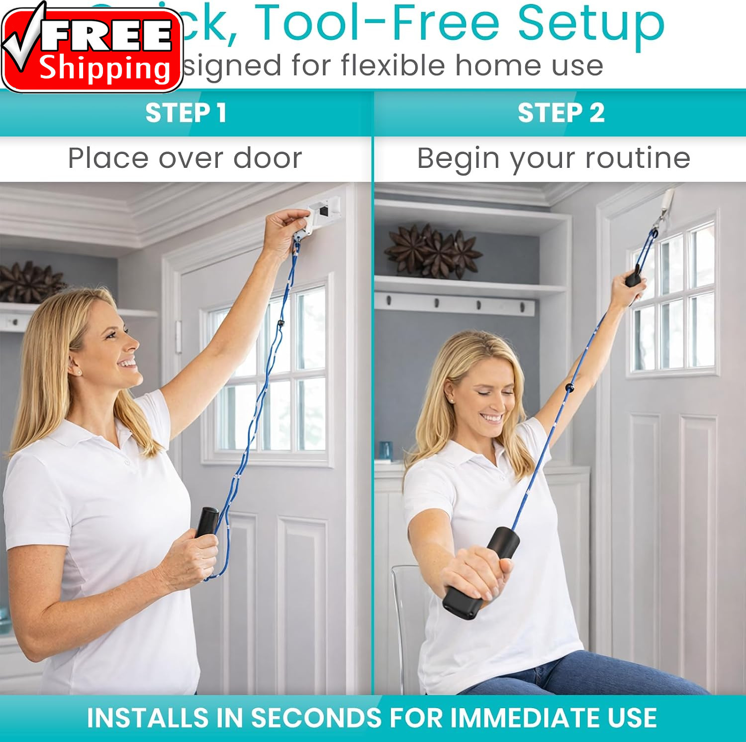 Shoulder Pulley for Physical Therapy – Rotator Cuff Pain Pulley System | over Do