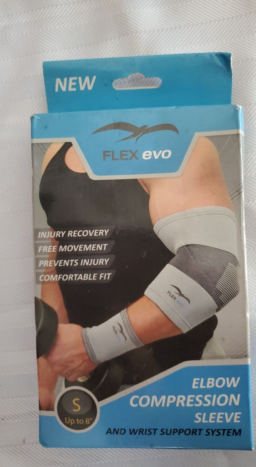 Flex Evo Elbow Compression Sleeve & Wrist Support System Gray Small
