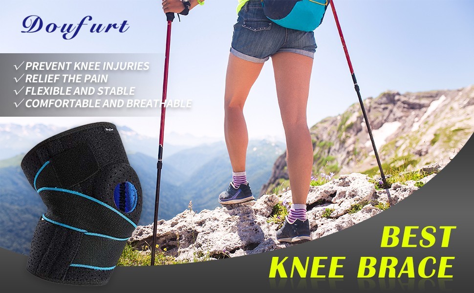 Knee Brace Side Stabilizers for Meniscus Tear Knee Pain,Adjustable Straps