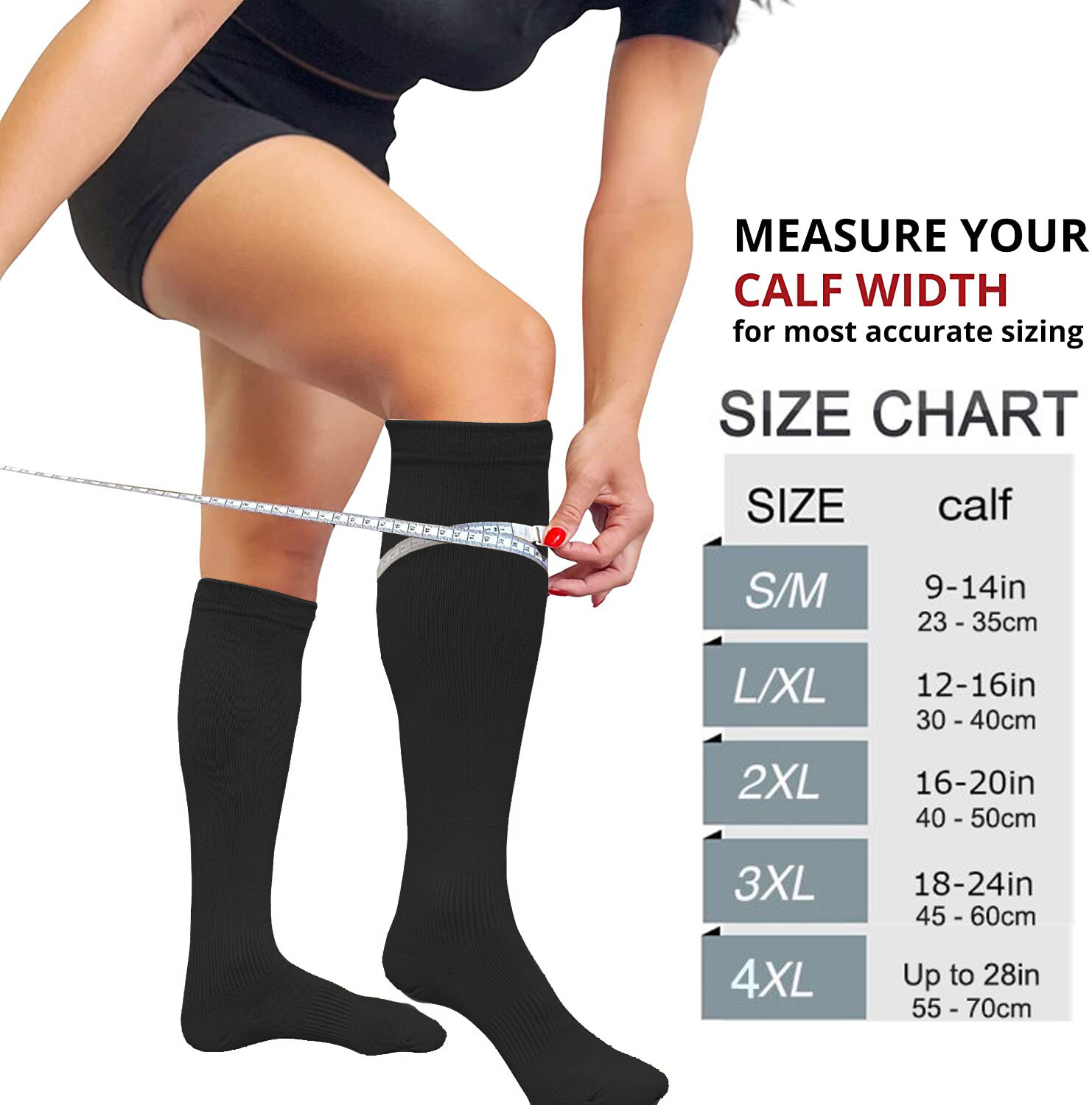 Extra Wide Medical Compression Socks Leg Swelling Circulation For Men Women Sock