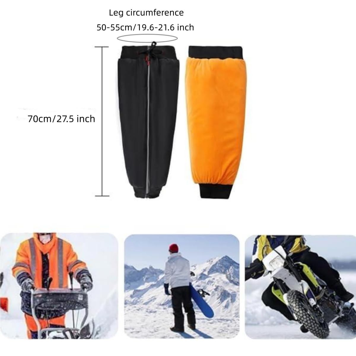 Motorcycle Warm Leg Knee Sleeves Winter Windproof Waterproof Plush Leg Pad Guard