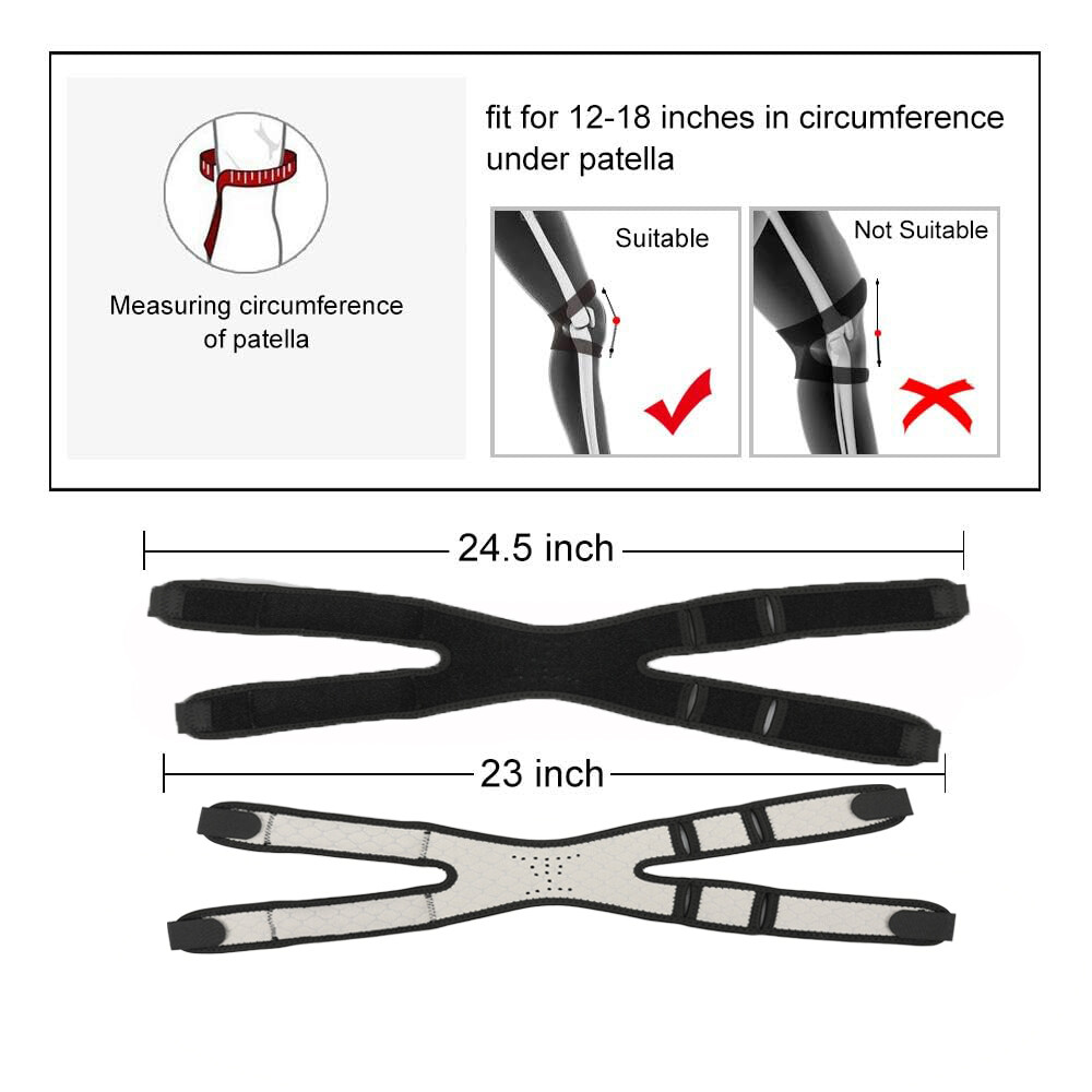 Knee Strap Brace Support Patella Stabilizer Sports Squats Arthritis Pain Relief