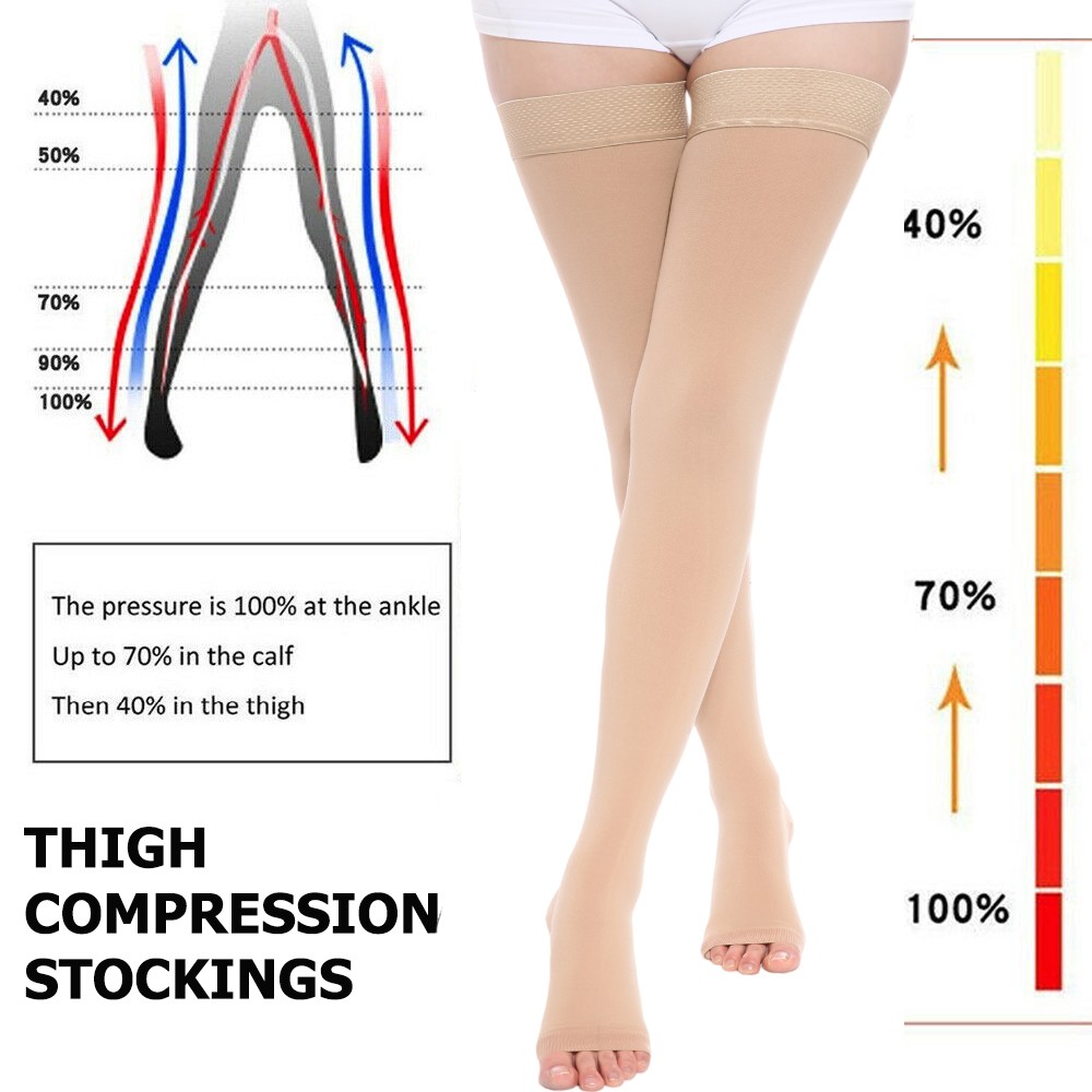 1Pair Compression Socks 20-30 ThighHigh Support Stockings Medical Varicose Edema