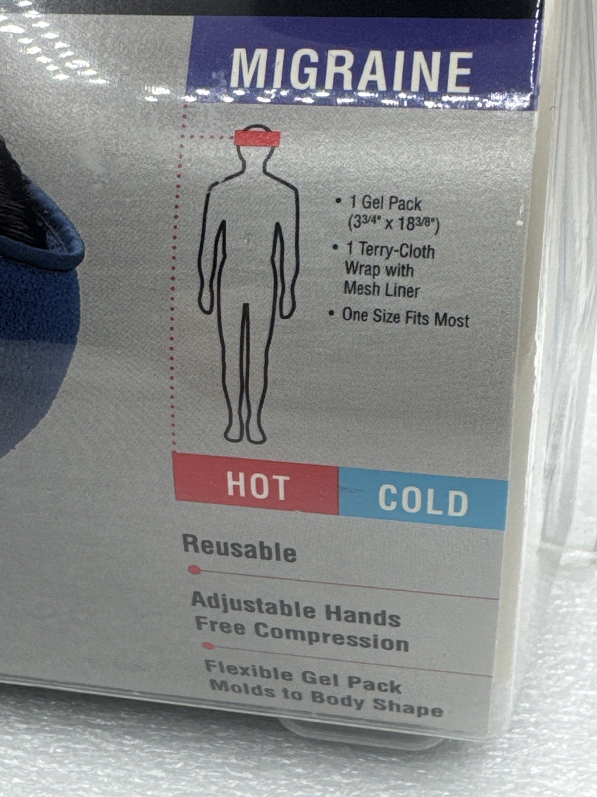 Vintage 1997 Homedics Thera P Compression Wrap System Migraine Hot Cold Gel Pack