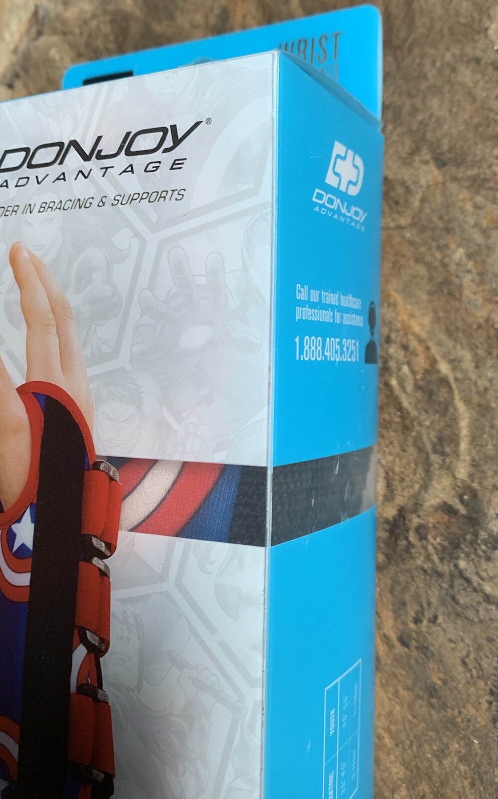 Marvel Captain American Wrist Brace. New. Donjoy Advantage Brand. Youth Left.