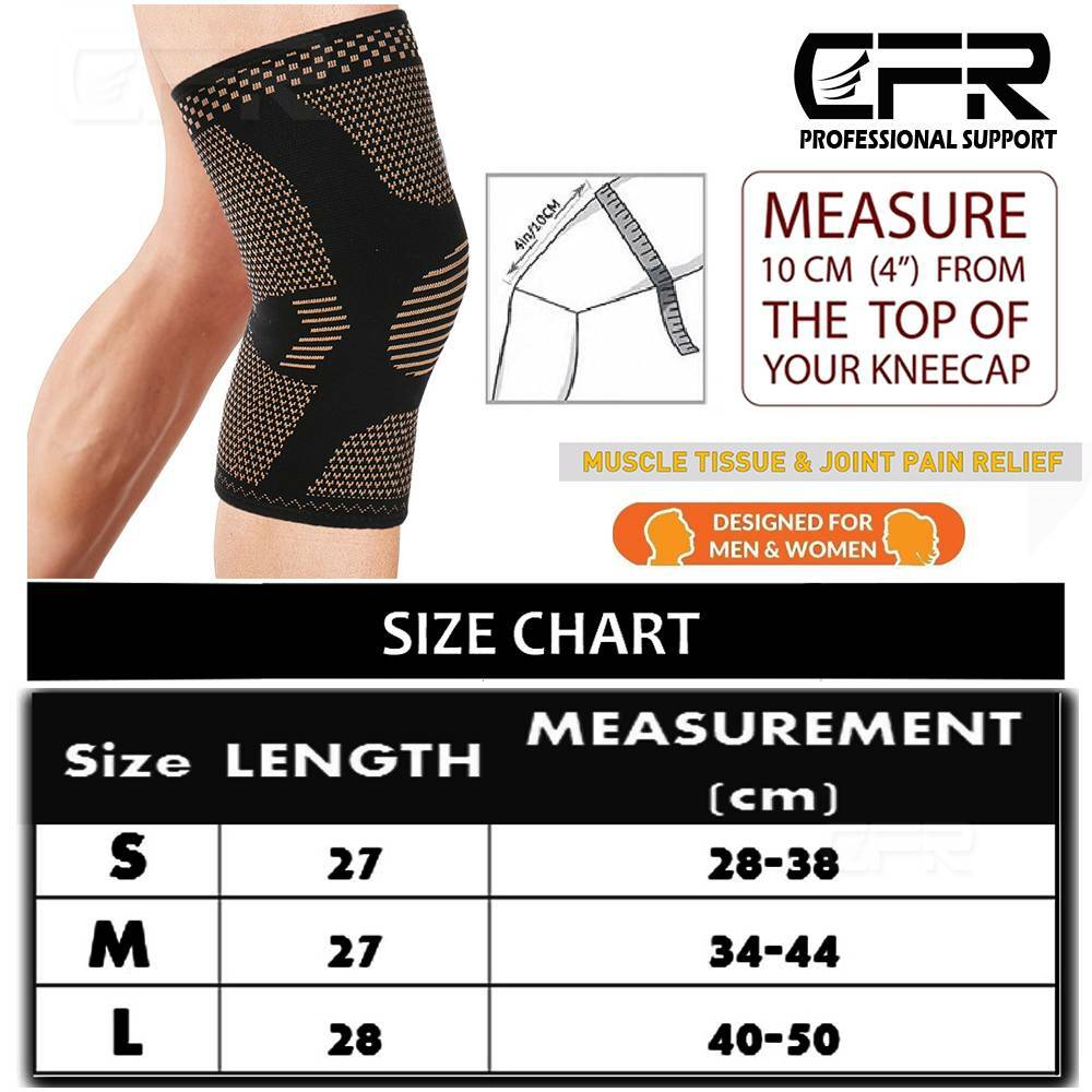 Cooper Knee Support Braces Compression Pad Sleeve Fitness Running Arthritis CFR