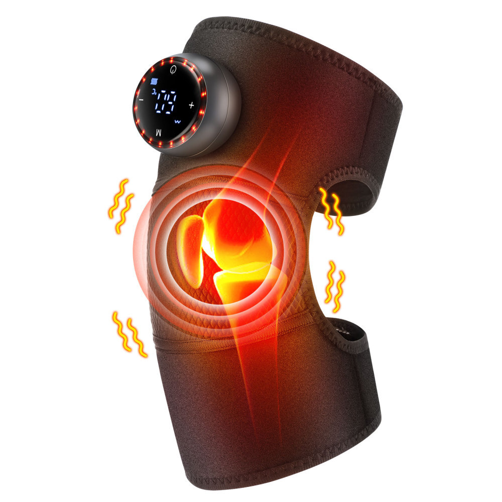 Rechargeable Vibration Heated Knee Massager Hot Compress Joint Shoulder Brace