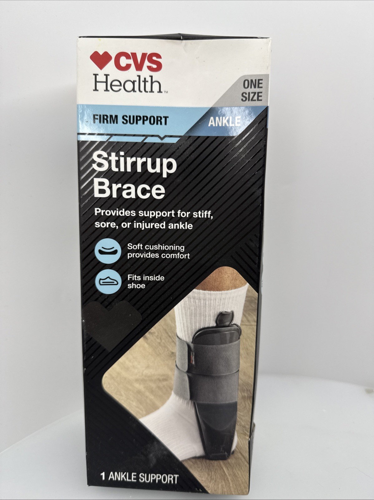 CVS Health Stirrup Ankle Brace, Firm Support – One Size – Box Damage
