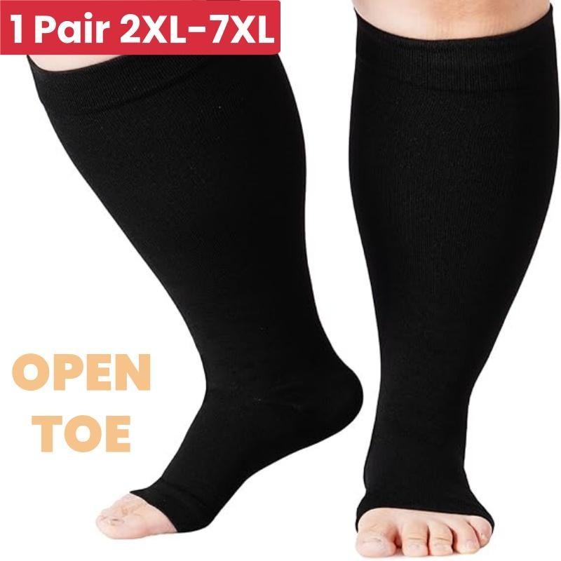 Premium Plus Size Compression Socks for Men Women Cycling Toeless Sport Socks