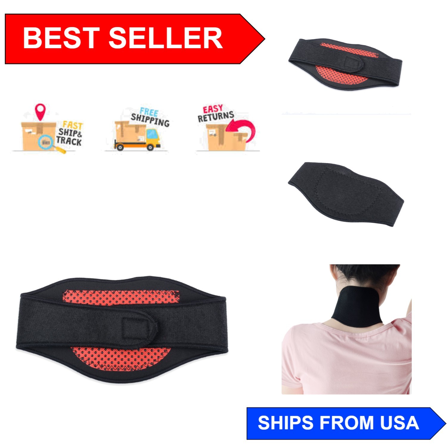 Tourmaline Thermal Neck Support Brace – Easing Pain with Self-Heating Relief