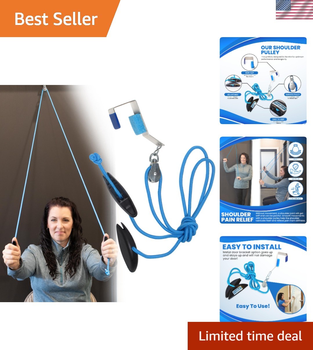 Easy Fit Shoulder Pulley for Frozen Shoulder Recovery – Expert Support Included