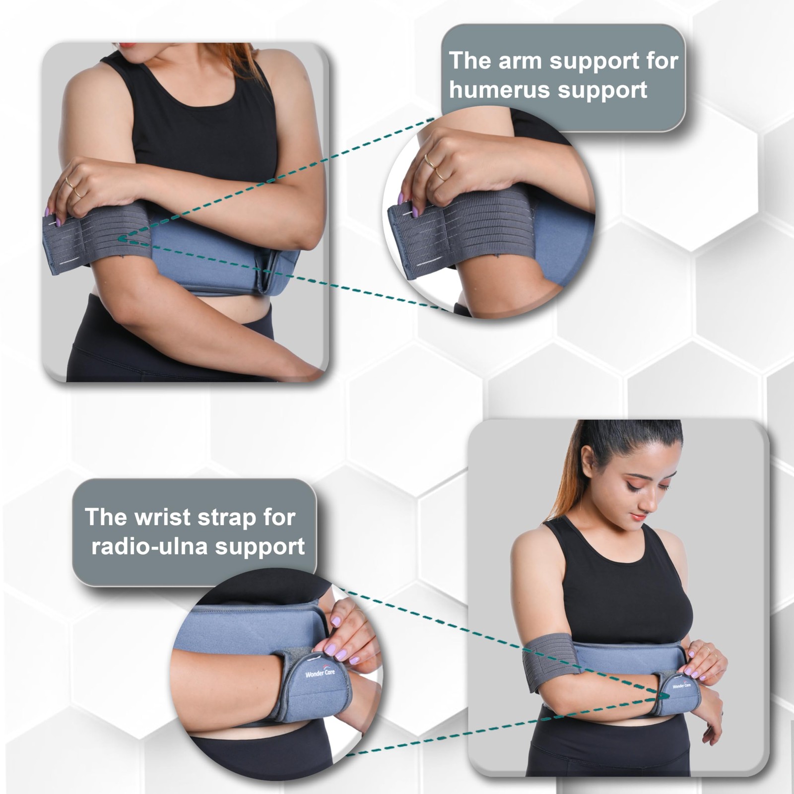 Size 2 31″-35″ Shoulder Support Brace Arm Sling Immobilizer for Rotator Cuff