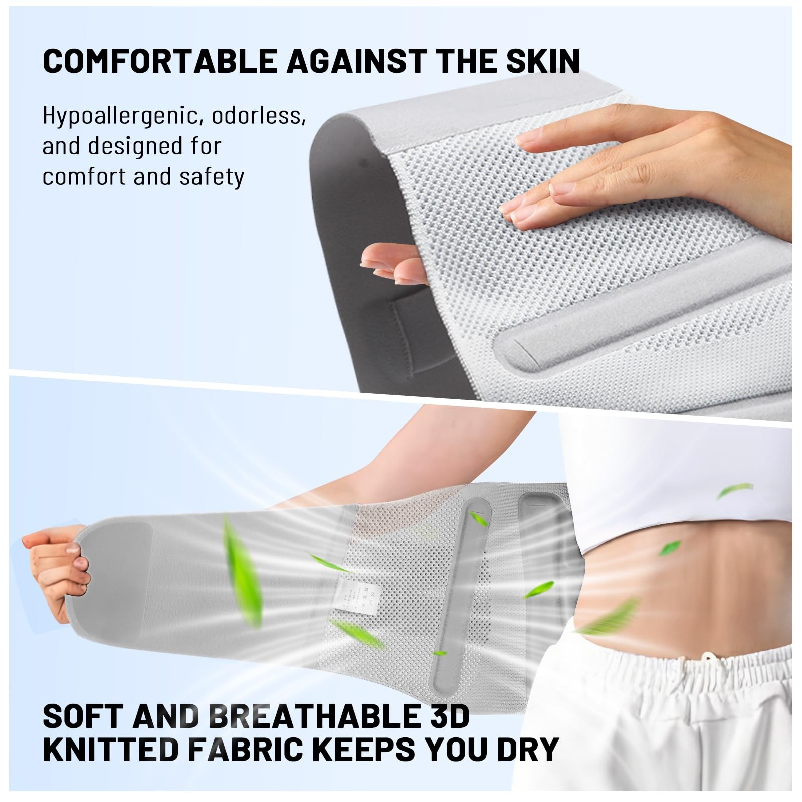 Adjustable Back Brace Size M Belly 29.537.4 Inch 360 Support 4 Steel Stays