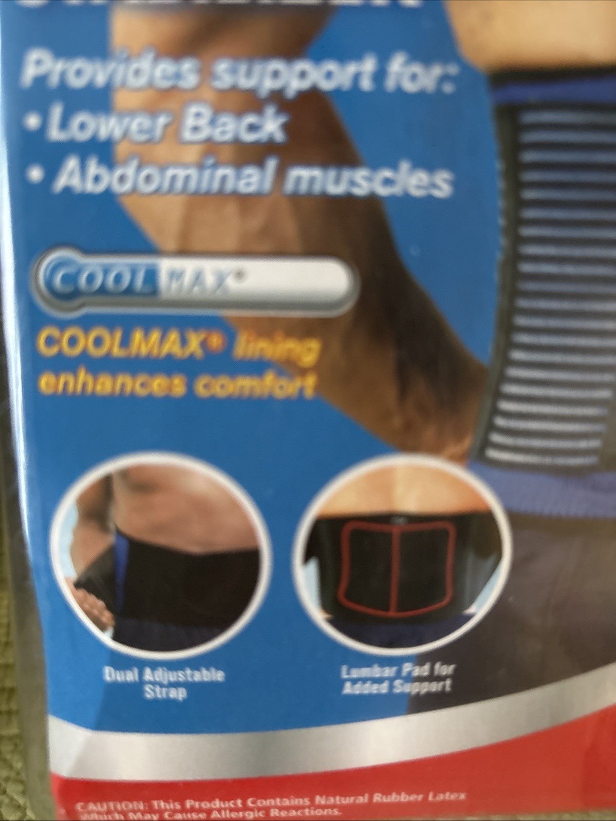 Walgreens Deluxe Back Stabilizer Support Belt Dual Adjustable Strap Size L/XL