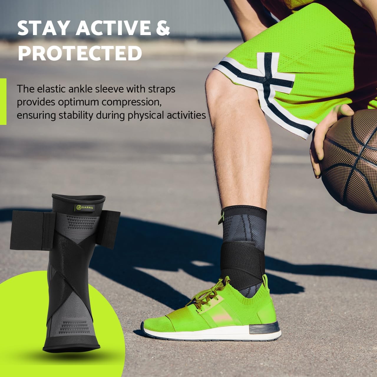 Ankle Brace â€“ Compression Foot Sleeve with Adjustable Straps for Men & Women,