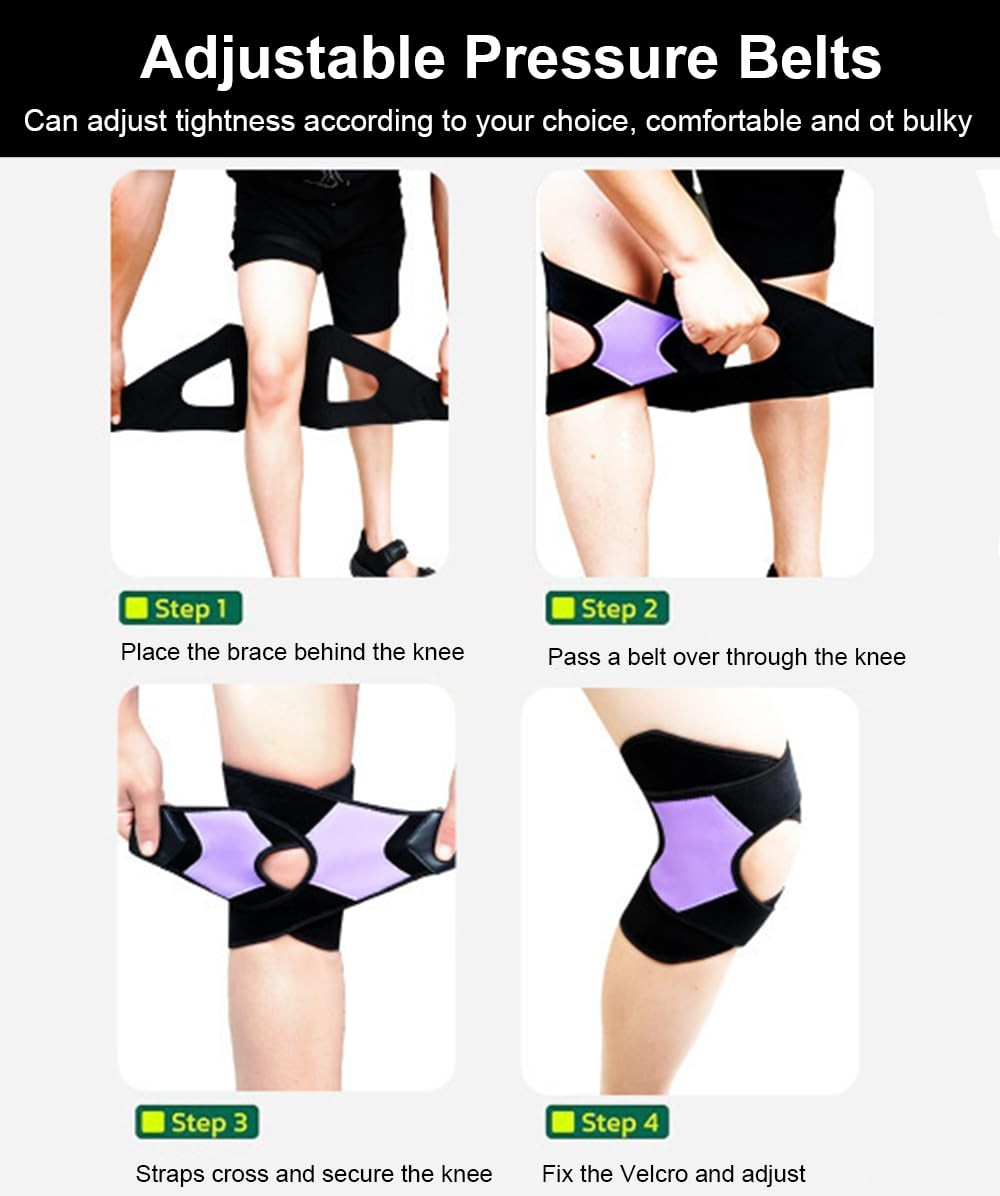 Knee Brace with Side Stabilizers for Meniscus Tear, Braces Rose Red