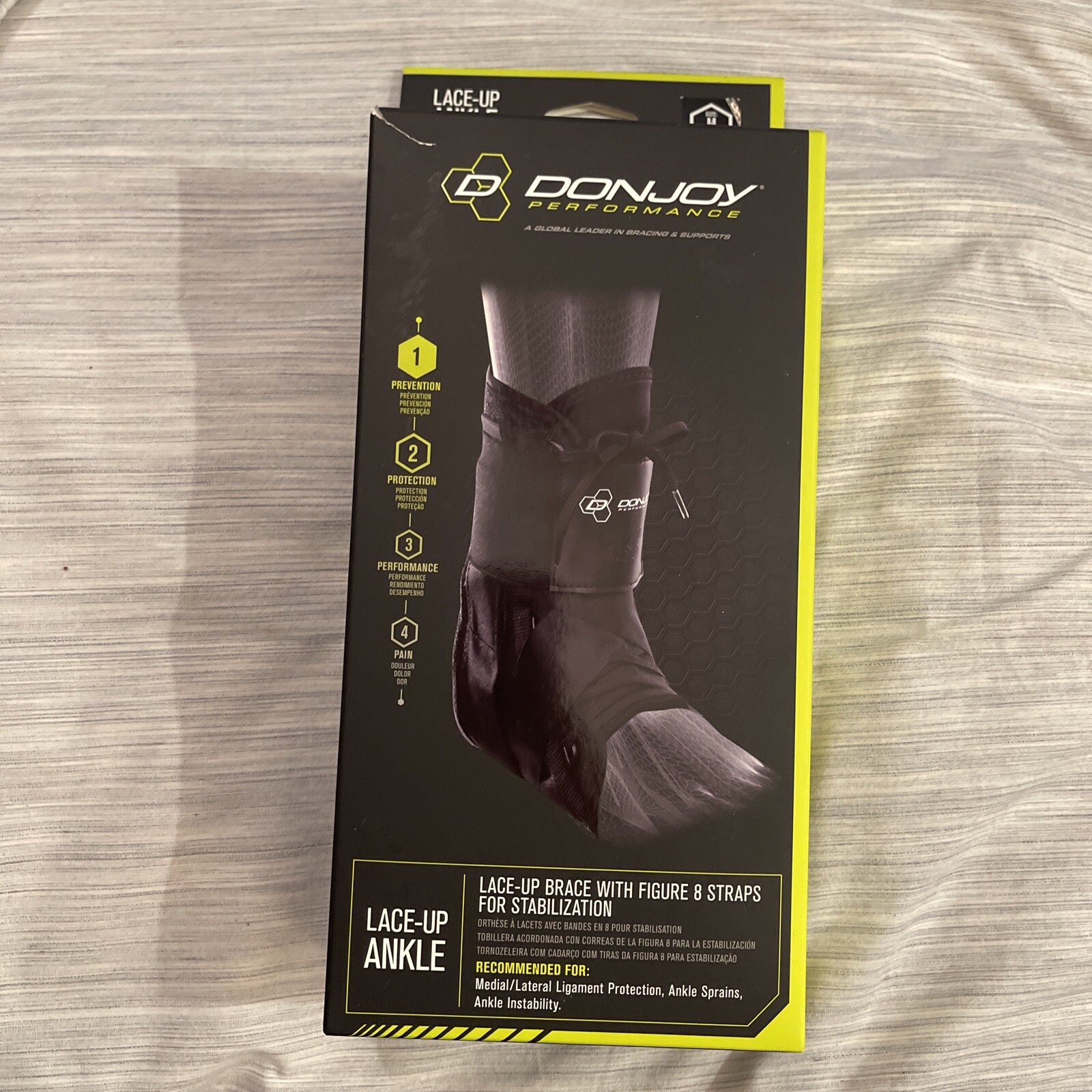 NEW DonJoy Performance Size M Lace-Up Ankle Brace Black Medium