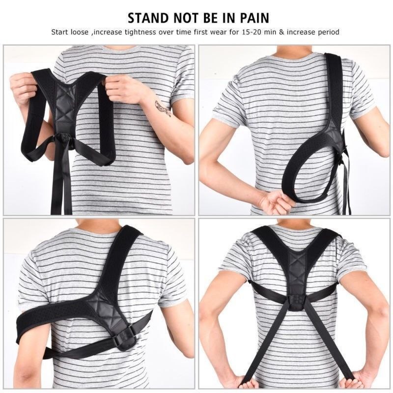 Wellness Posture Corrector Back Straight Shoulders Brace Strap Body Correct 1pc