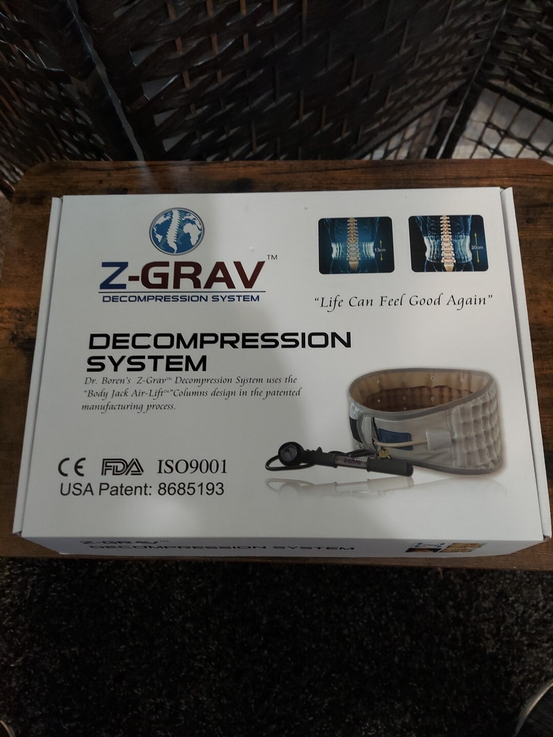 Z-Grav Spinal Decompression System Size LG Lumbar Belt Back Pain Relief 36-40”