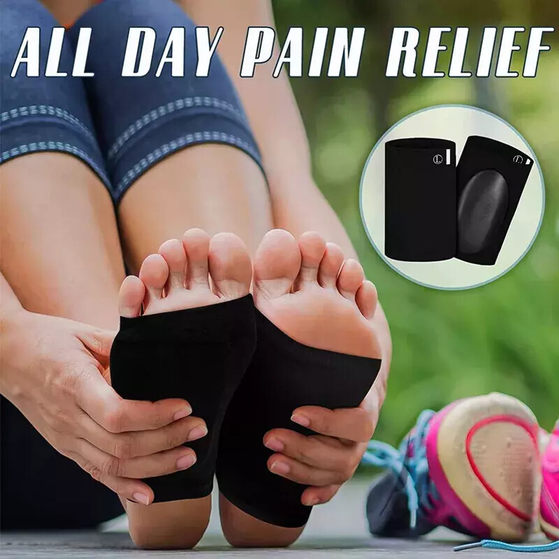 2*Arch Support Gel Pad Compression Support Sleeves Foot Relief Plantar Fasciitis