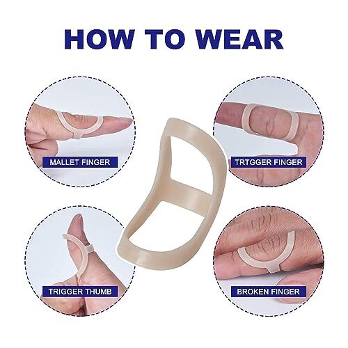 Oval Finger Splint 6 Pcs, Finger Splints for Arthritis, Mallet Finger, Trigger