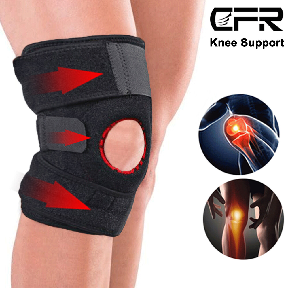 Patella Knee Sleeve Compression Brace Support Meniscus Pad Sports Gym Joint Pain