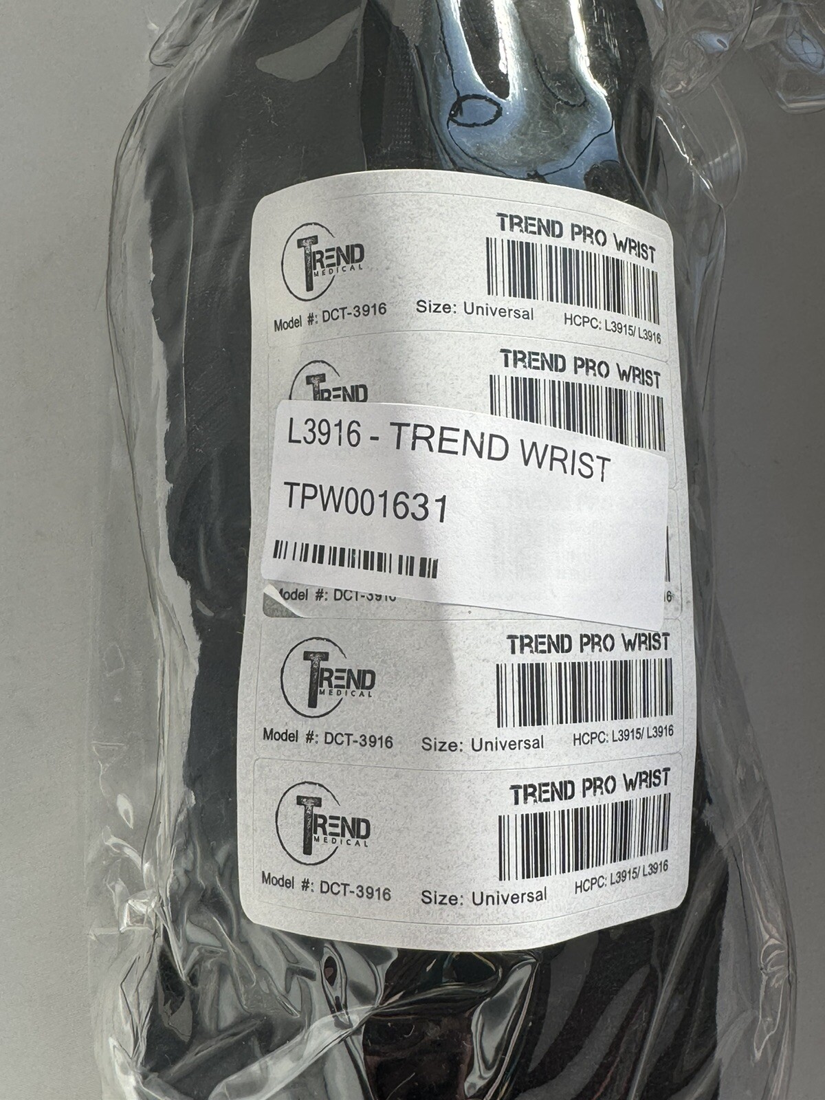 NEW! Trend Pro Wrist Brace. One Size-adjusts. Black. Carpel Tunnel. RA. Surgery.