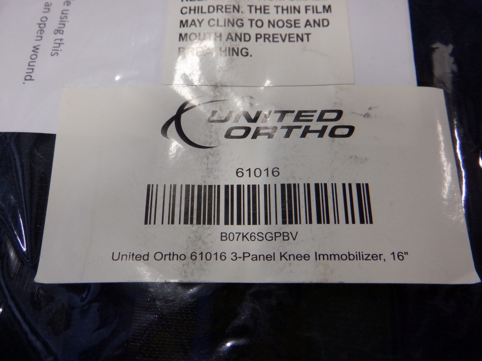 Sporting Goods – United Ortho 16″ 3-Panel Knee Immobilizer – New In Package