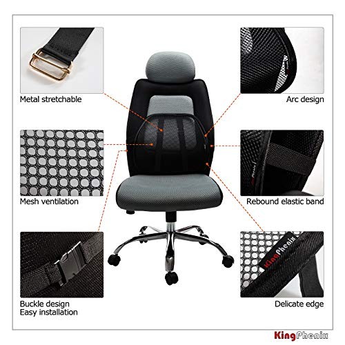Lumbar Support (2 Pack) with Breathable Mesh, Suit for Car, Office Chair