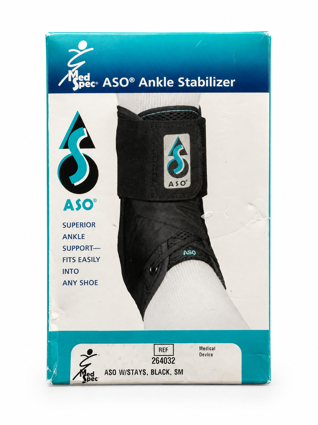 Med Spec 264012 Small Size ASO Ankle Stabilizer / Brace Support- Black