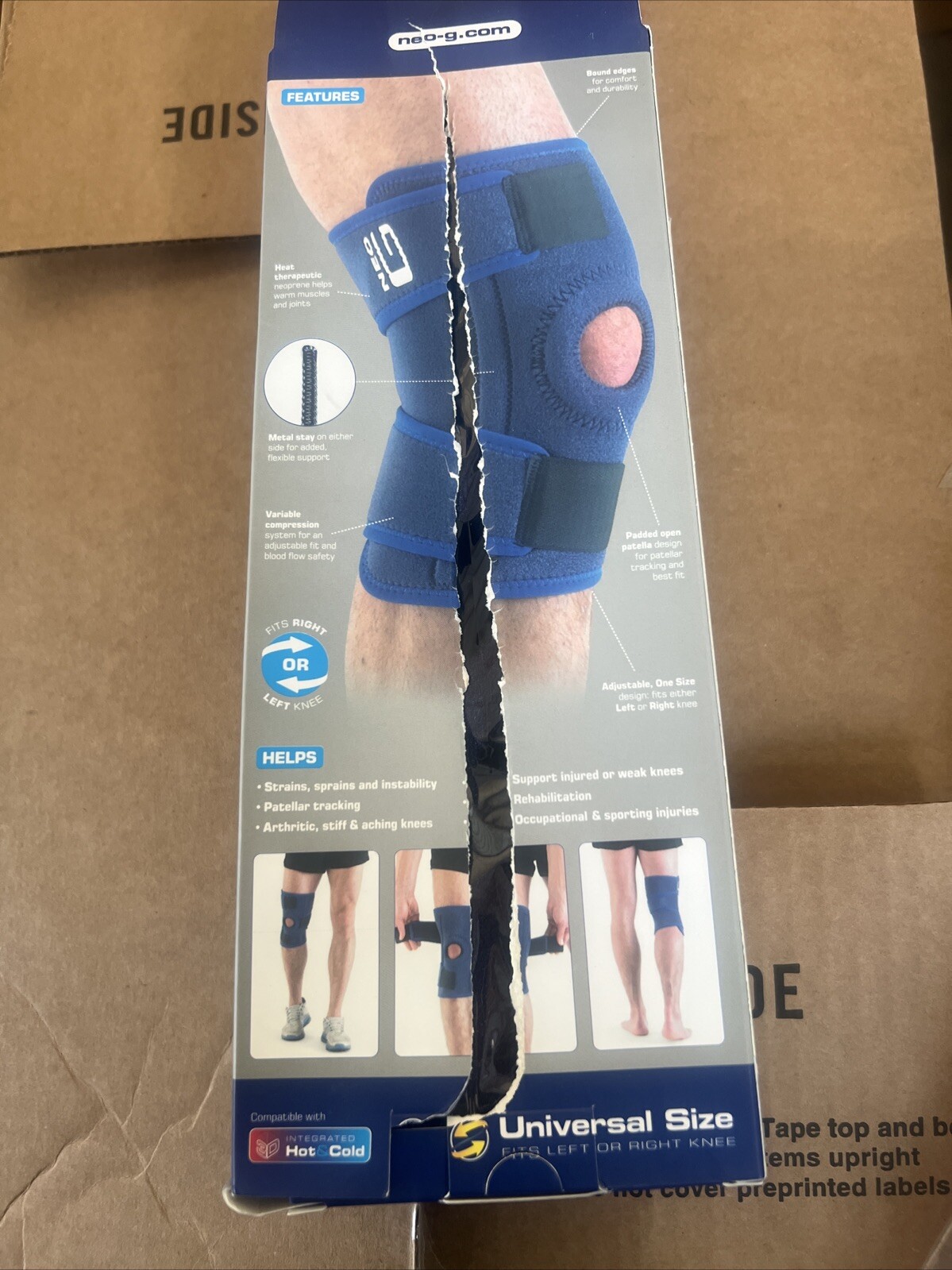 Open Knee Brace – Knee Support for Patella Injuries, Joint Pain, Miniscus Tea…