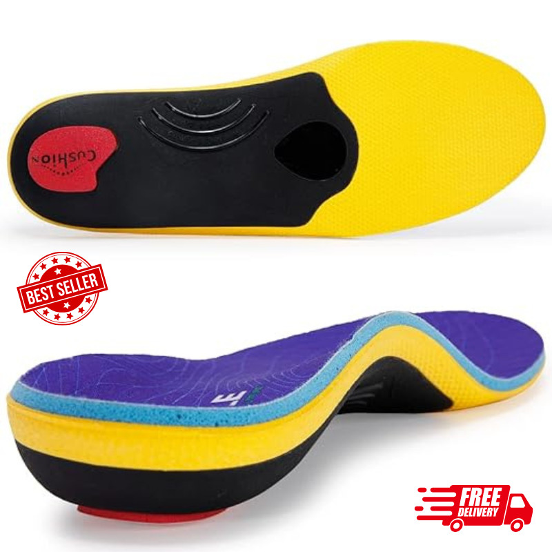 Heavy Duty Support Pain Relief Orthotics – 220+ lbs Plantar Fasciitis High Arch