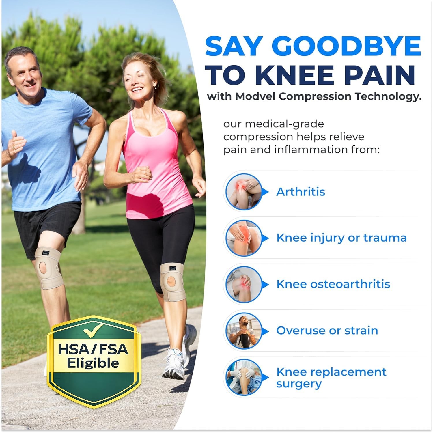 ELITE Knee Brace for Men & – Patella Pads & Side Stabilizers for ACL, Meniscu…