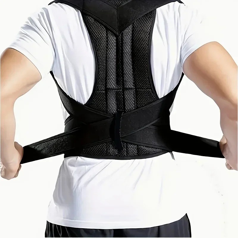 Adjustable Posture Corrector Low Back Support Shoulder Brace Belt for Men Women