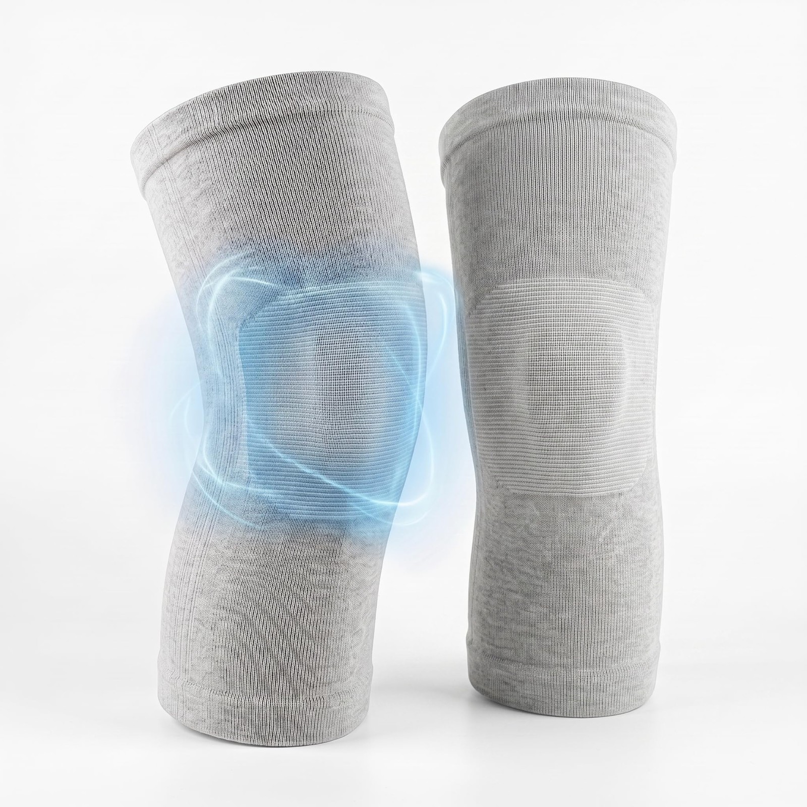 Braventure Rayon from Bamboo Compression Knee Sleeve For Women & Large, Gray