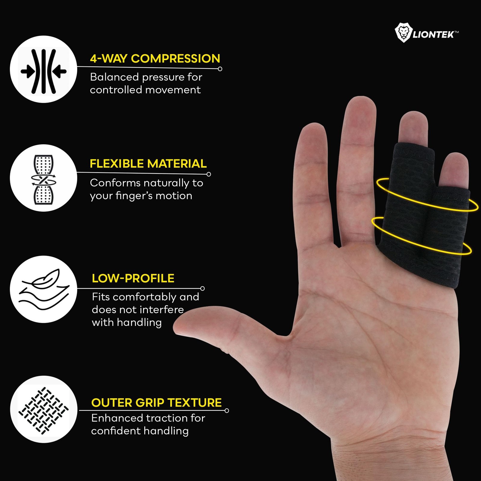 PinkyRing Flow Finger Sleeve V3 Joint Support Compression Size Small 2 PCS
