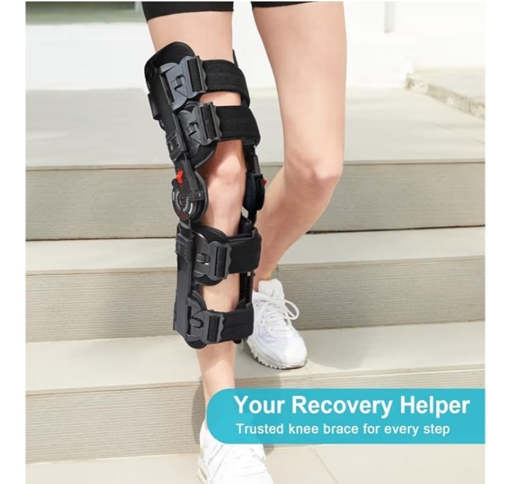 KD ROM Hinged Post-Op Knee Brace Adjustable ACL MCL PCL Arthritis Injury Support