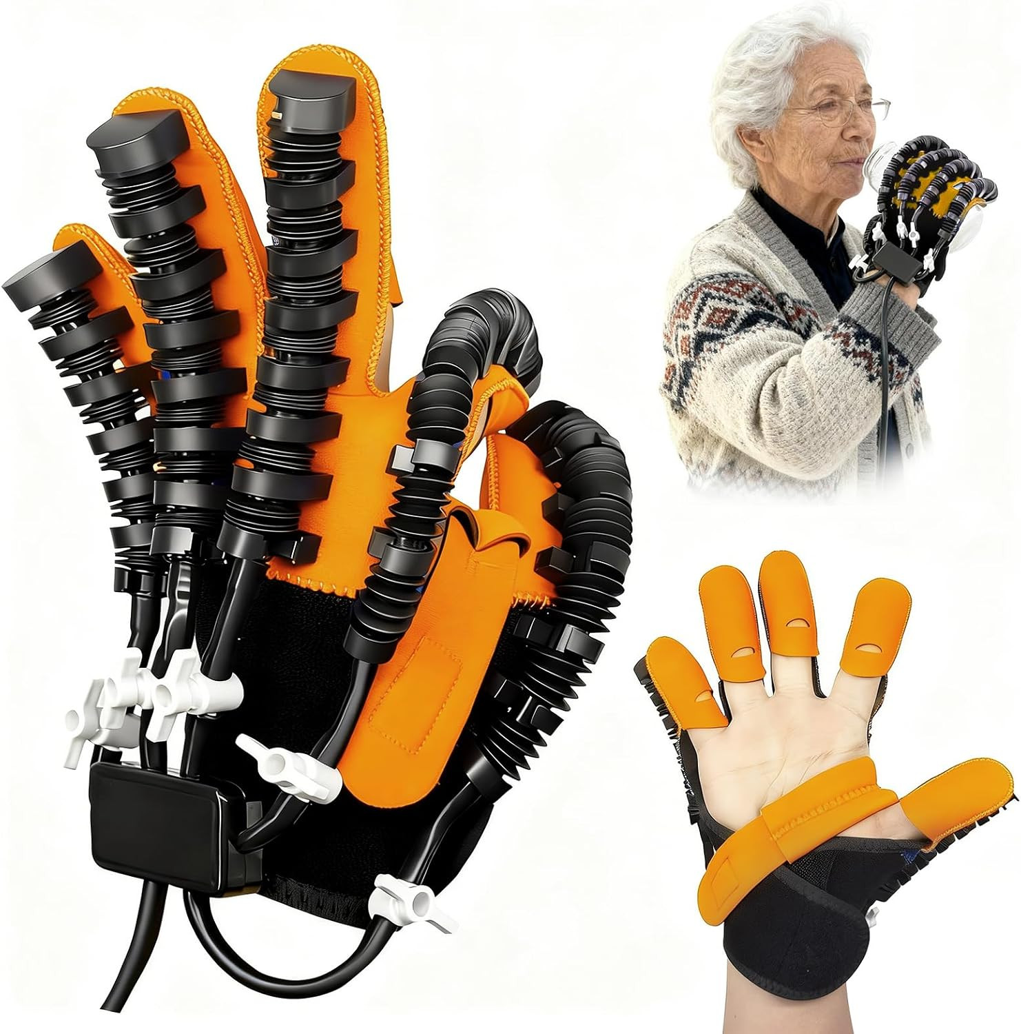 Hand Rehabilitation Equipment, Therapy Gloves for Stroke Hand Recovery Device, R