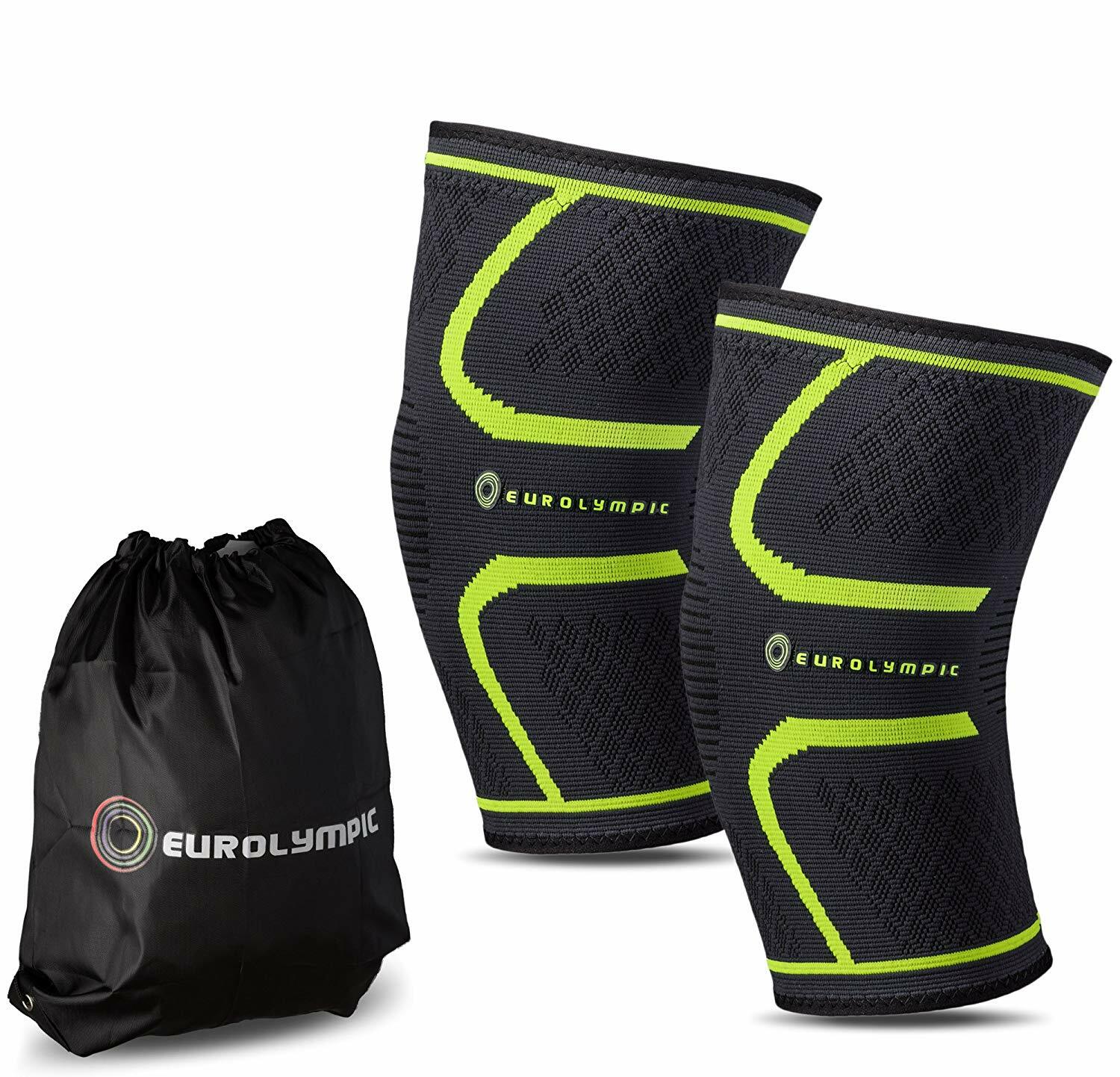 2 Eurolympic lightweight comfortable runners Unisex knee brace, free Gym bag